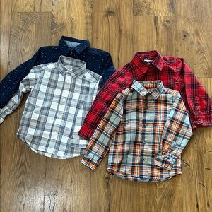 The Children's Place Plaid and Star Button Down Shirts